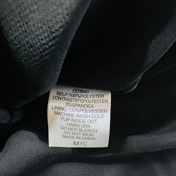 TCEC Sequin Detail One Shoulder Dress Size Medium NWT Black Gold - Picture 6 of 8